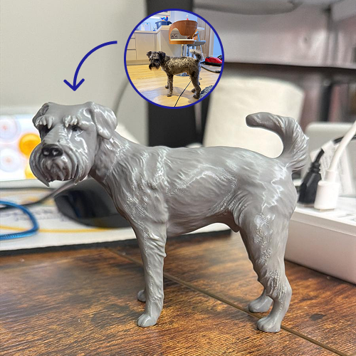 Customised pet figurine made from a photograph 12cm