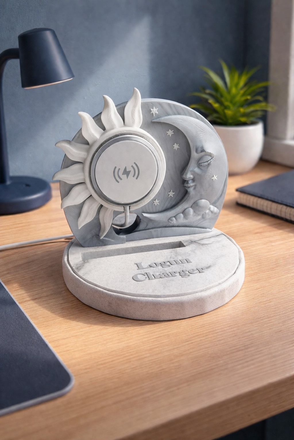 Wireless Charger Stand 55mm – Phone Dock Desk Holder Custom Gift PLA 15cm x 15cm