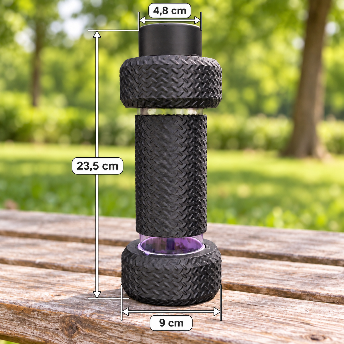 Dumbbell Water Bottle – 550ml